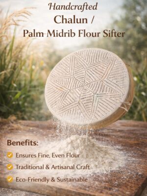 Handcrafted Chalni Palm Midrib Flour Sifter